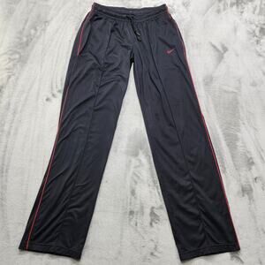 Vintage Nike Pants Womens M Black Pink Side Stripe Pull On Drawstring Workout